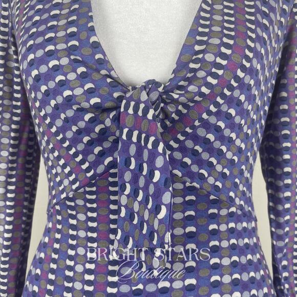 Super Rare Purple Jersey Knit Dress ASO Phoebe Buffay Friends Vintage Y2K - Picture 8 of 11